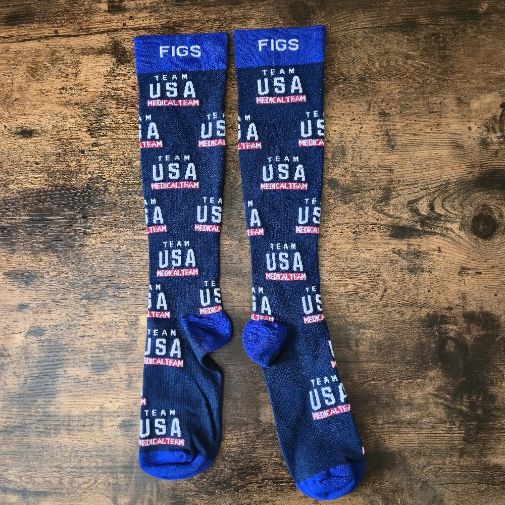 New Figs Socks "USA Medical Team" Actual Size L